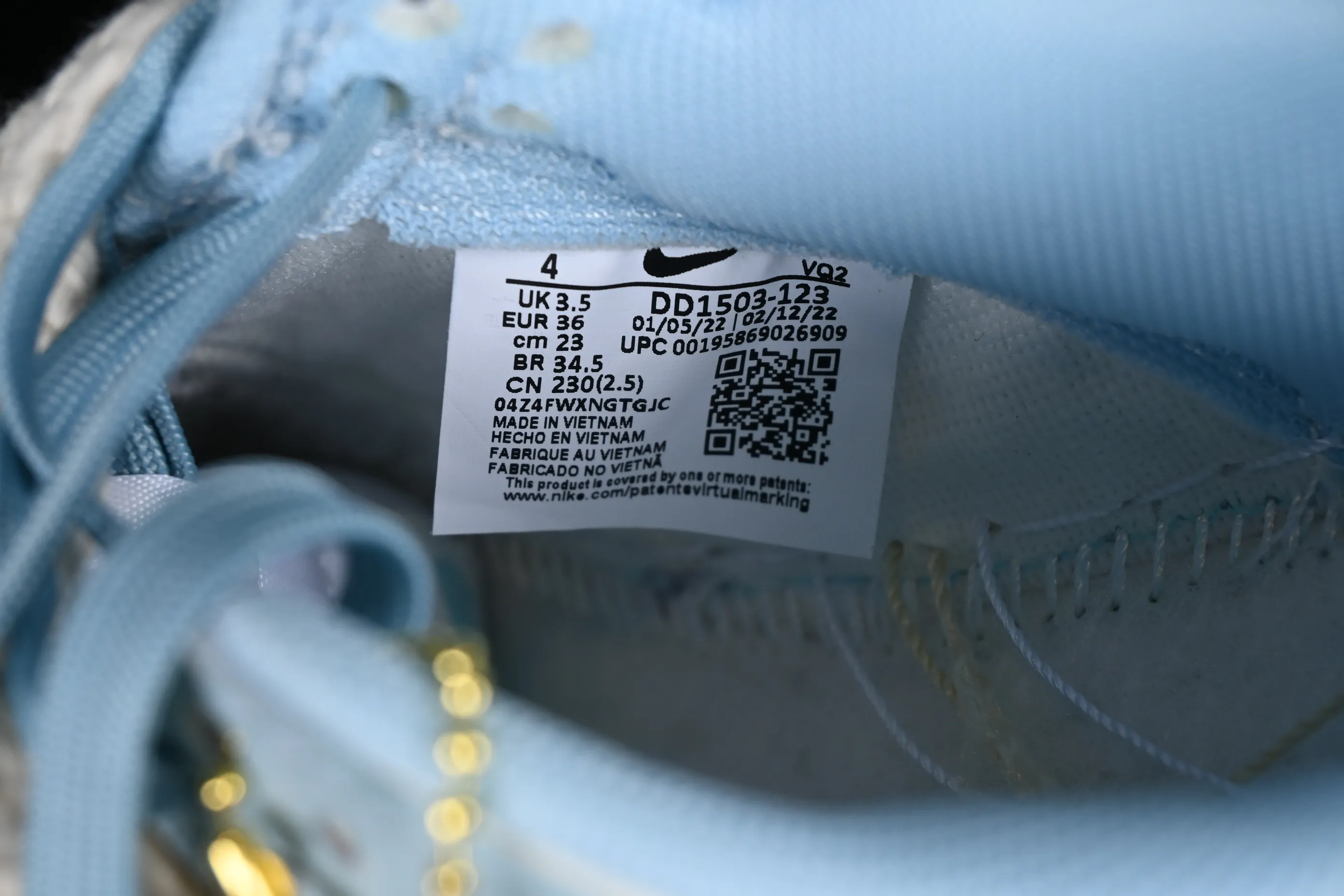 All Categories Nk SB Dunk Series Nk SB Dunk Low Low-top sneakers Gift box version Nk Dunk Low Milk Blue Customized version of deconstructed strap casual sneakers DD1503-123